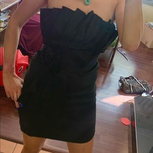 Daisy brand black strapless cocktail dress
